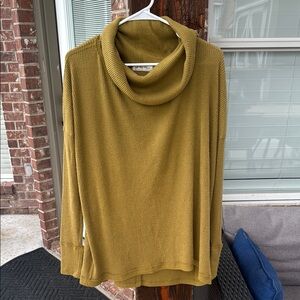 Free people Green Cowl Neck Sweater